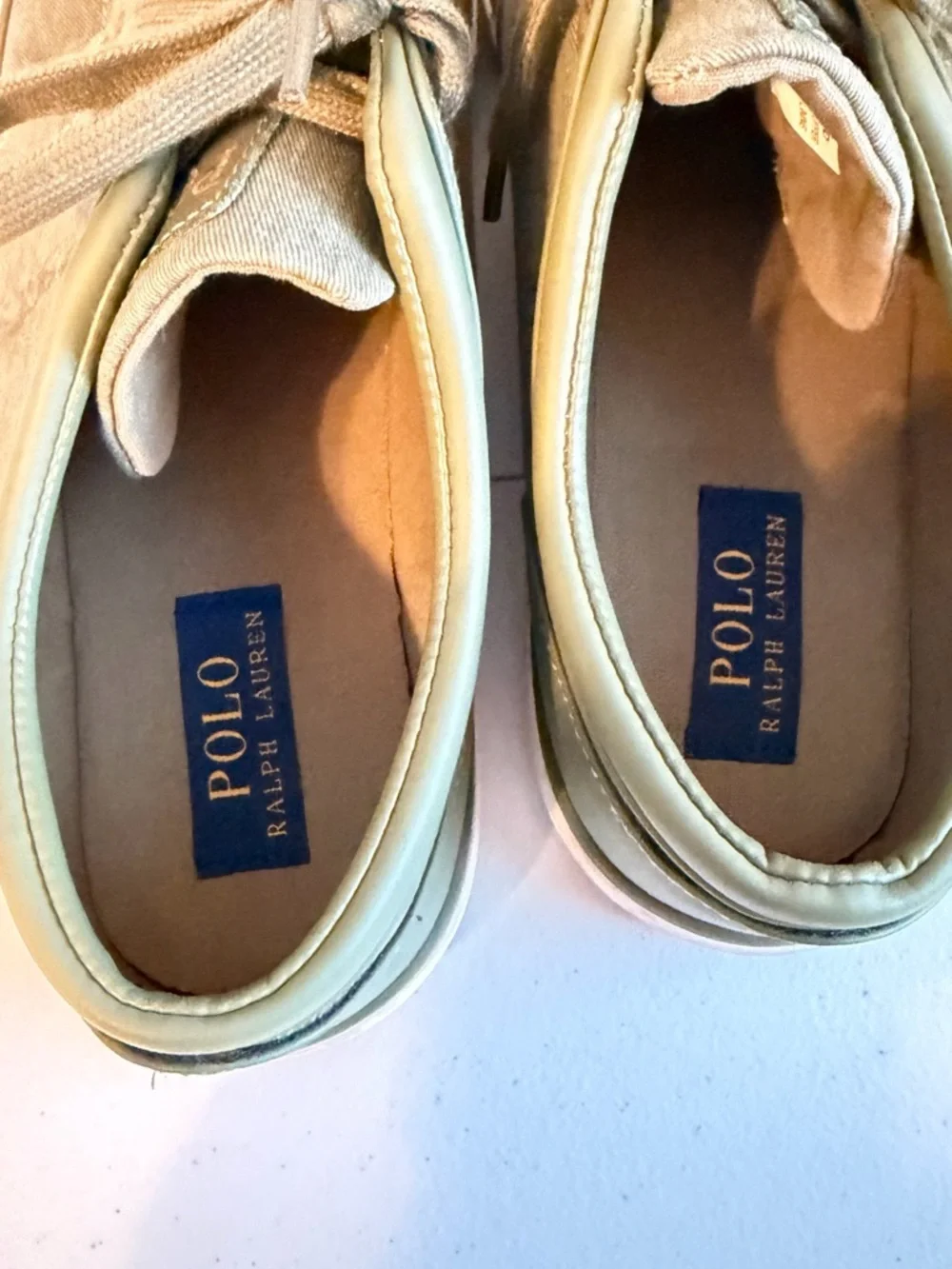Polo by Ralph Lauren Olive Canvas Lace-Up Sneakers 10.5 D - Picture 4 of 7